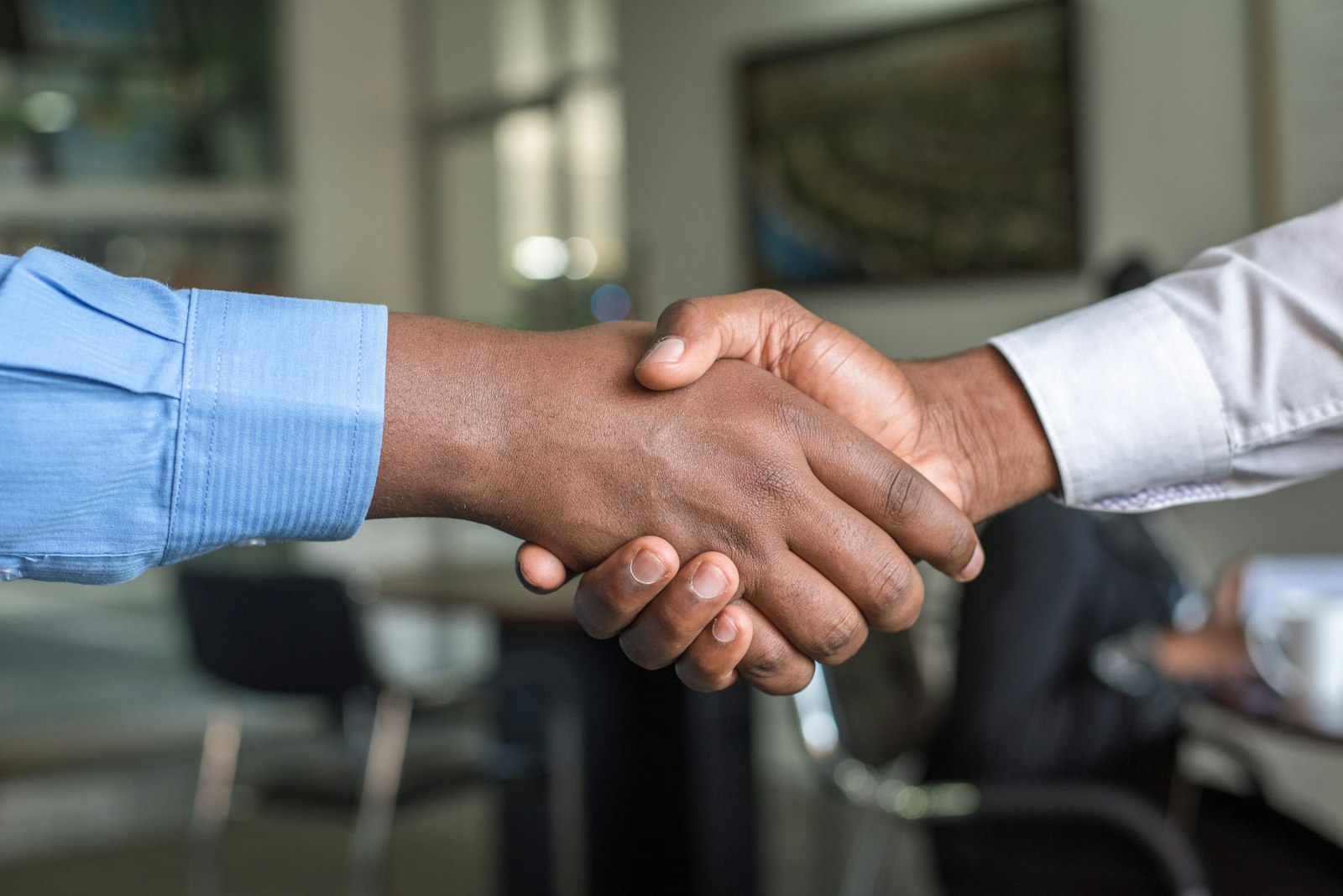 Professional services client handshake after a consultation